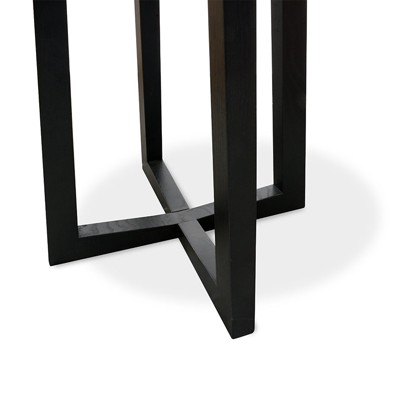 1.15m Round Marble Dining Table - Black Base - image 4