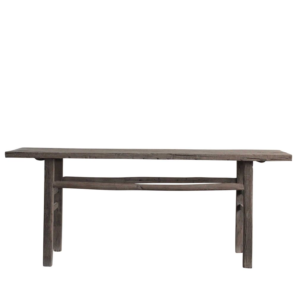 Limited Edition - 120 Years Old Antique Elm Timber Wood Console Table