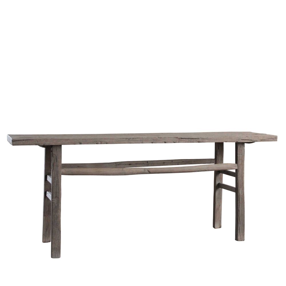 Limited Edition - 120 Years Old Antique Elm Timber Wood Console Table