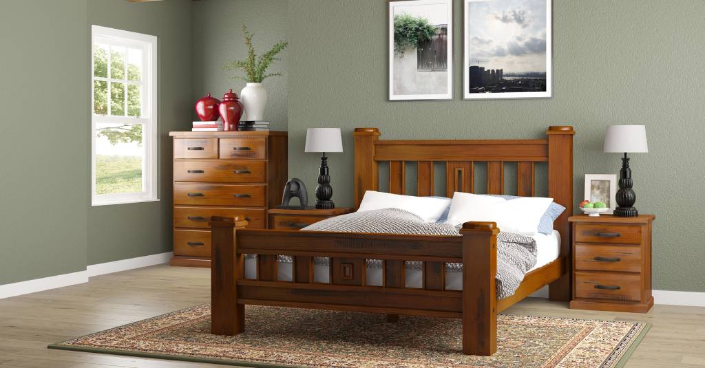 Jermaine Queen Bed with Tallboy Kit